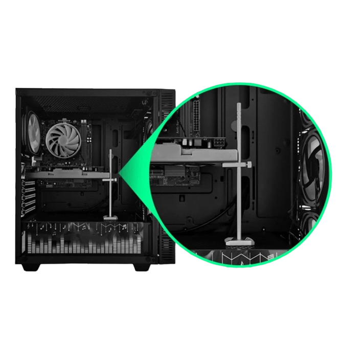 Aluminum Graphics Card Bracket 192mm Black - изображение 3