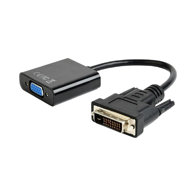 Cablexpert DVI - VGA (M/F), 0.2 м, Black (AB-DVID-VGAF-01) - зображення 1