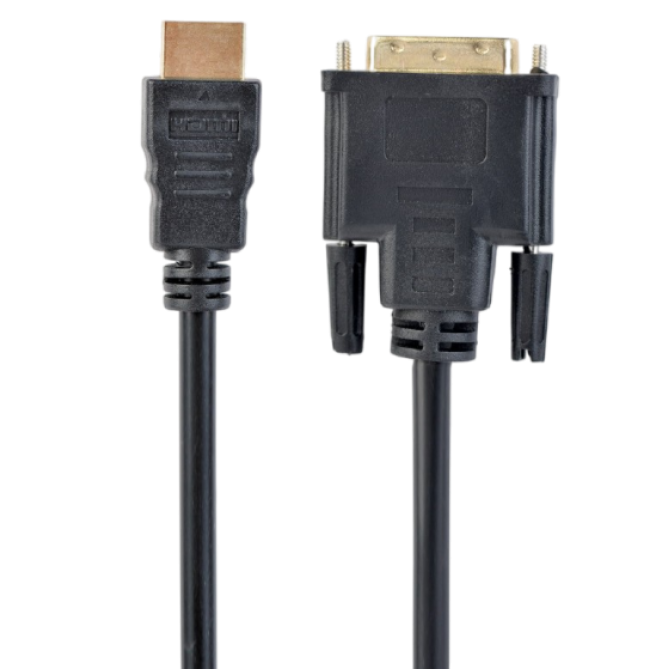 Cablexpert HDMI - DVI (M/M), 0.5 м, Black (CC-HDMI-DVI-0.5M) - зображення 1