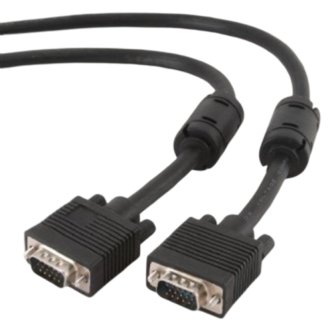Cablexpert VGA - VGA (M/M), HD15, 5 м (CC-PPVGA-5M-B) - зображення 1