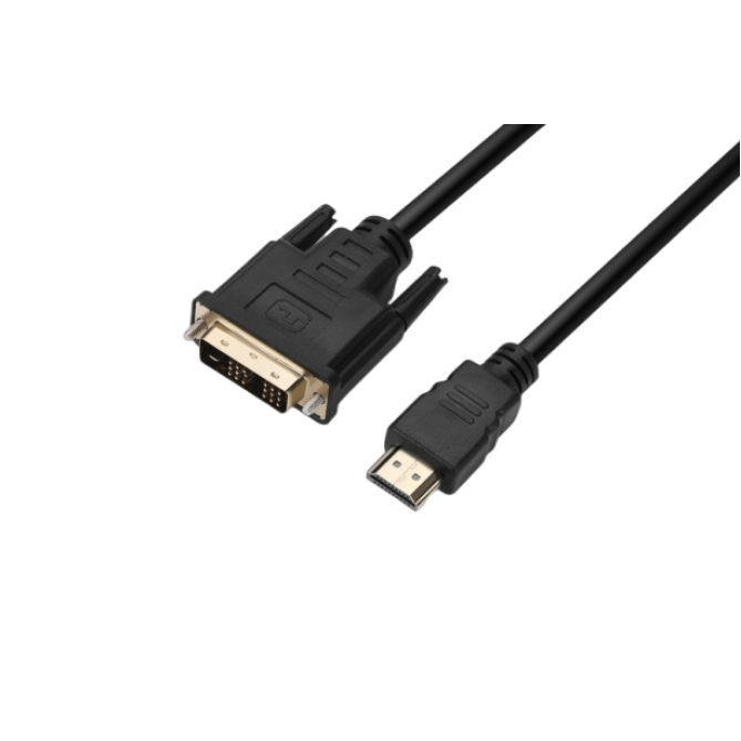 Prologix Premium HDMI - DVI (M/M), Single Link, 18+1, 0.5 м, Black (PR-HDMI-DVI-P-01-30-05m) - зображення 1