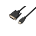 Prologix Premium HDMI - DVI (M/M), Single Link, 18+1, 0.5 м, Black (PR-HDMI-DVI-P-01-30-05m) - фото 3