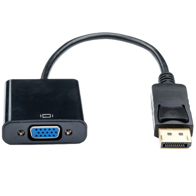 Atcom DisplayPort - VGA (M/F), 0.1 м, Black (16851) - зображення 1