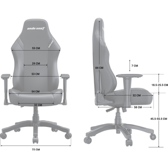Anda Seat Luna Size L Fabric Black (AD18-44-B-F) - зображення 3