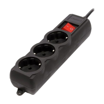 Gembird Pro (SPG3-G-6B-PRO) 3 розетки, 1.8м, black