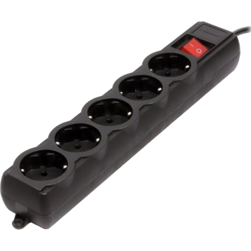 Gembird Pro (SPG5-G-6B-PRO) 5 розеток, 1.8м, black