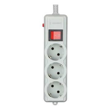 Gembird Pro (SPG3-G-10G-PRO) 3 розетки, 3м, Grey
