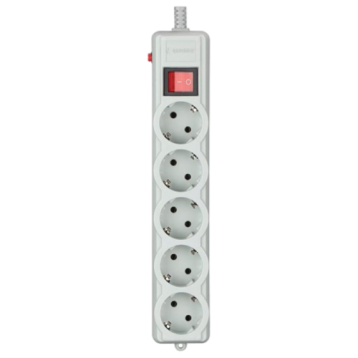 Gembird Pro (SPG5-G-15G-PRO) 5 розеток, 4.5м, Grey