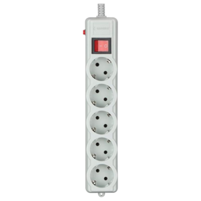 Gembird Pro (SPG5-G-15G-PRO) 5 розеток, 4.5м, Grey - зображення 2