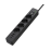 ColorWay CW-CHE432PDB 4 розетки, 3USB (2USB-A + 1 TYPE-C) (24W), 2м, Black