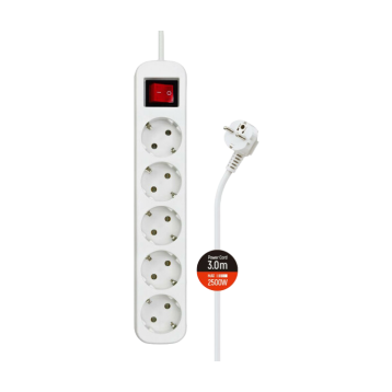 ColorWay СolorWay (CW-PSEA53W) 5 розеток, 3м, White