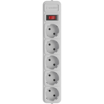 Gembird Pro (SPG5-G-10G-PRO) 5 розеток, 3м, grey
