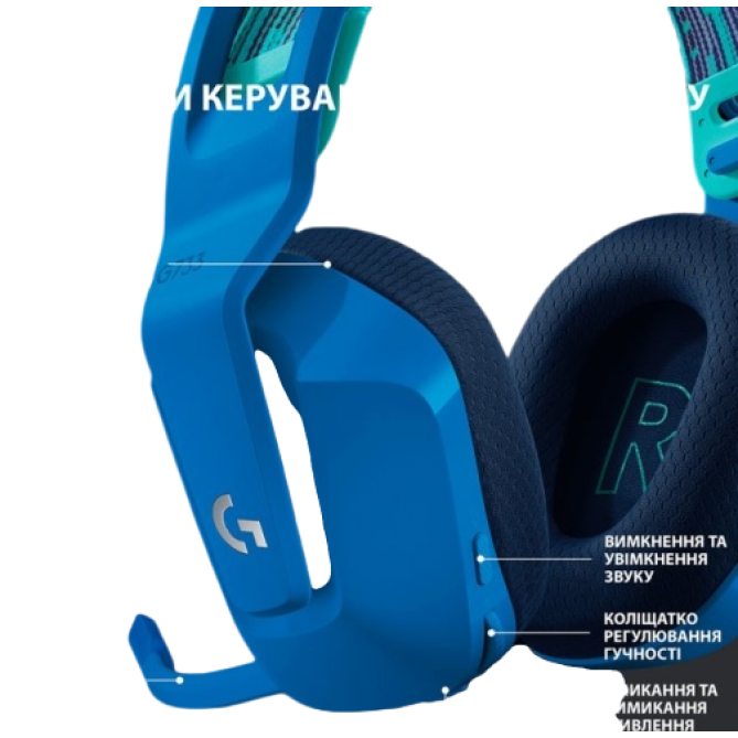 Logitech Lightspeed Wireless RGB Gaming Headset G733 Blue (981-000943) - зображення 2