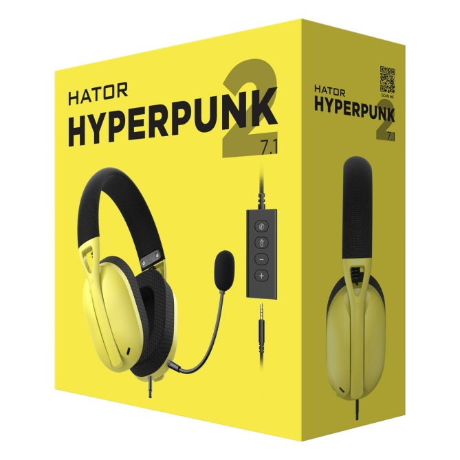 HATOR Hyperpunk 2 USB 7.1 Black/Yellow (HTA-847) - зображення 3