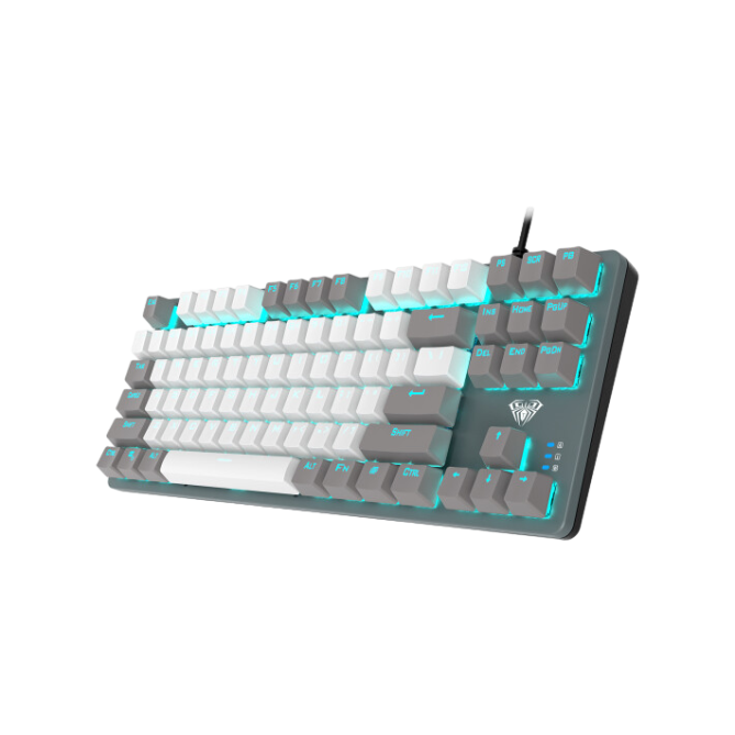 Aula Mechanical F3287 White/Grey Keycap KRGD Blue (6948391240688) - зображення 3