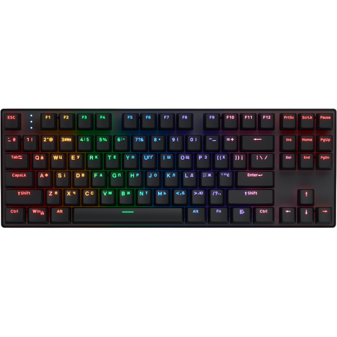 Hator Icefall Mecha TKL Rainbow Wireless/USB Black (HTK287UA) - зображення 1