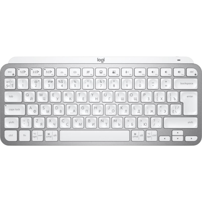 Logitech MX Keys Mini Wireless Illuminated UA Pale Gray (920-010499) - изображение 1