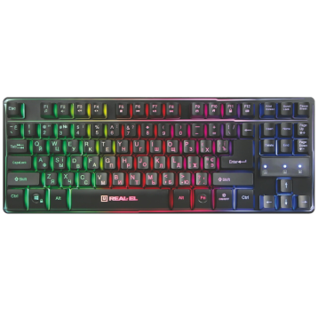 REAL-EL Gaming 8710 TKL Backlit Ukr Black