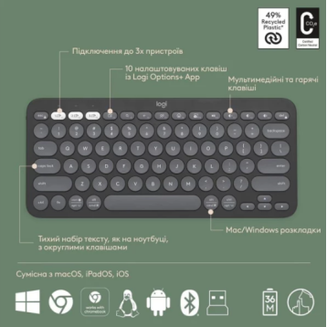 Logitech Pebble 2 Combo Graphite (920-012239)