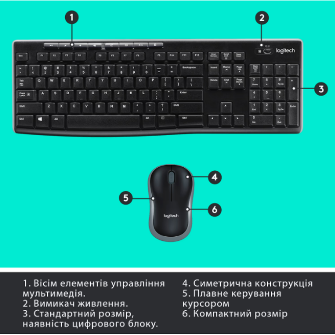Logitech MK270 Wireless Combo (920-004508) - зображення 2