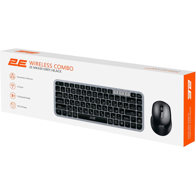 2E MK430 Grey/Black (2E-MK430WBGR_UA) - зображення 2