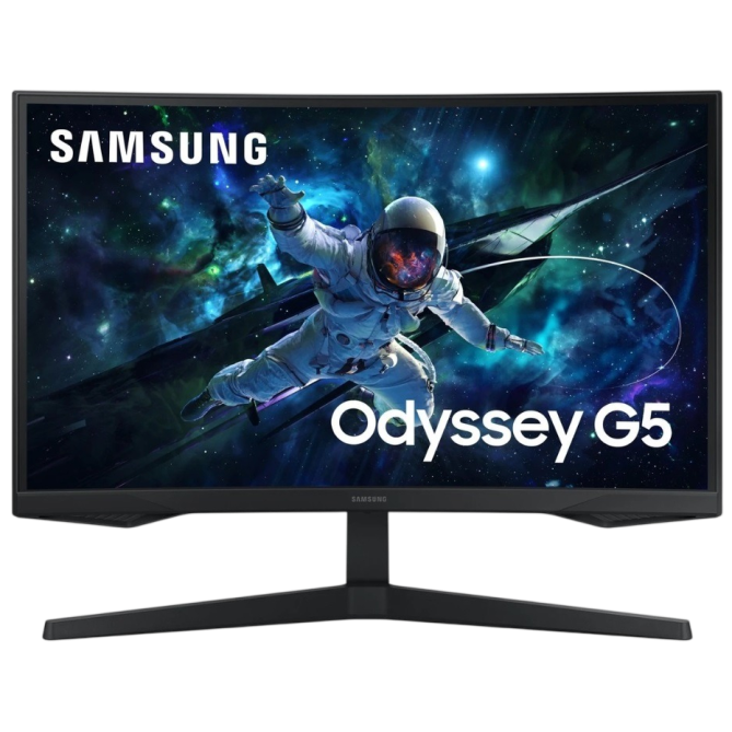 Samsung 27" Odyssey G5 S27CG550 Black (LS27CG550EIXUA) VA Black Curved 165Hz - зображення 1