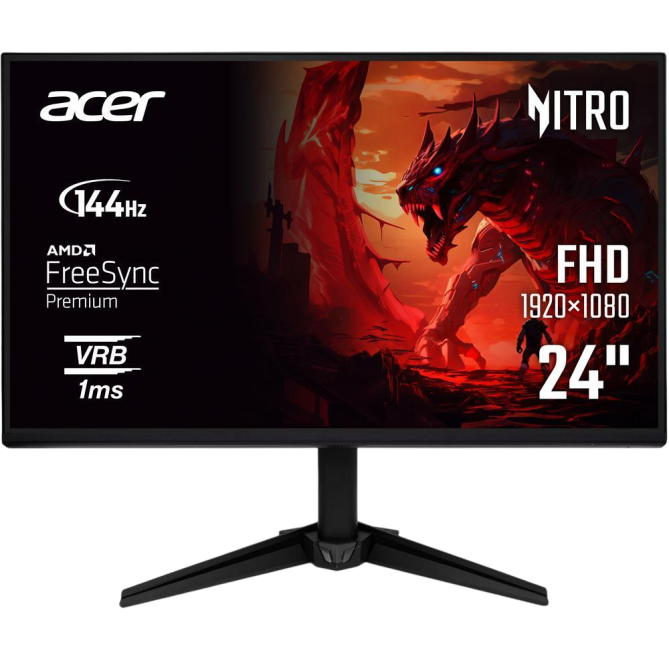 Acer 23.8" Nitro VG240YP6bip (UM.QV0EE.609) IPS Black 144Hz - зображення 1