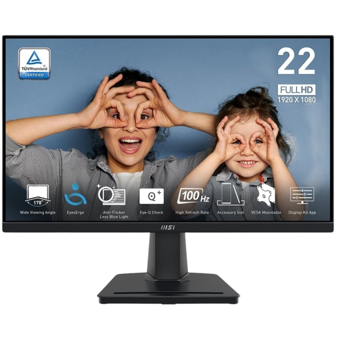 MSI 21.5" Pro MP225V VA Black 100Hz - изображение 1