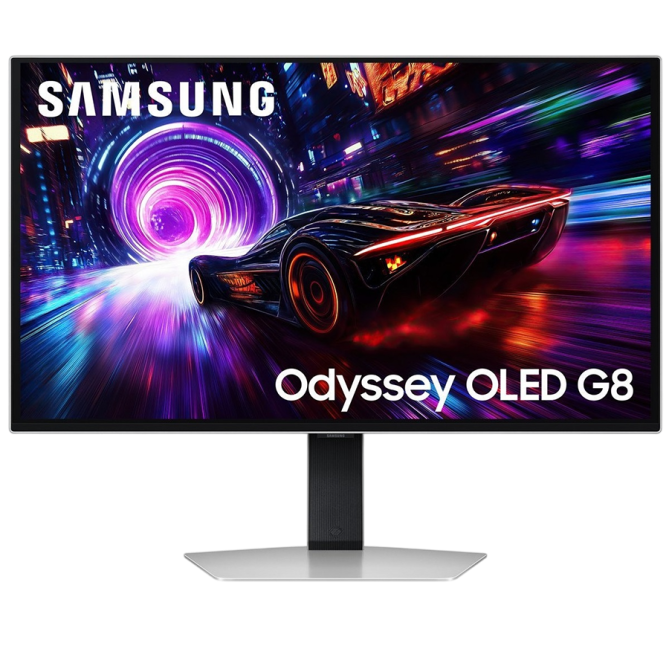 Samsung 27" Odyssey G8 G81SF (LS27FG812SIXUA) OLED Silver 240Hz - зображення 1