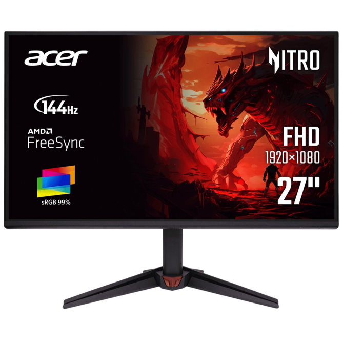 27" Acer Nitro VG270P6bmipx (UM.HV0EE.601) IPS Black 144Hz - зображення 1