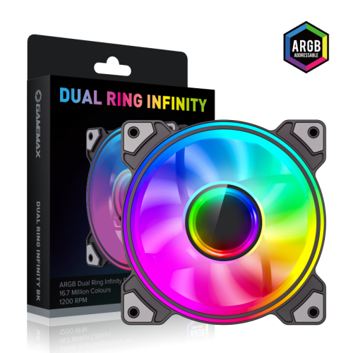 Gamemax Dual Ring Infinity 12 ARGB Black